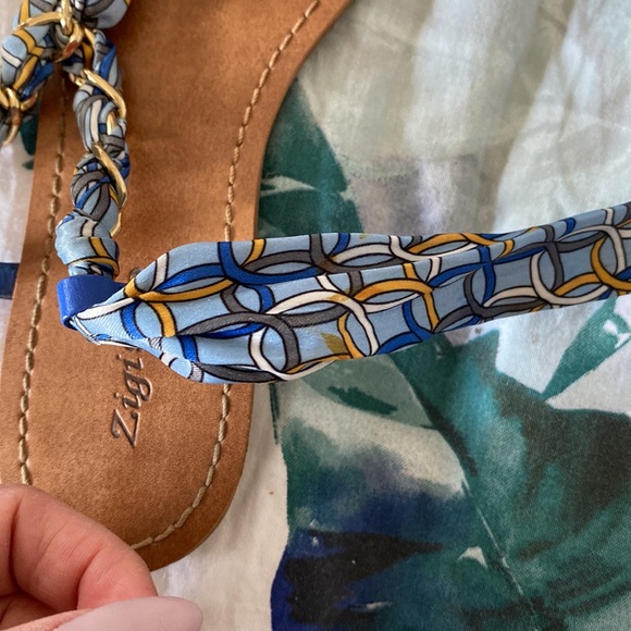 Chain print zigi soho ankle wrap sandals - Picture 9 of 9